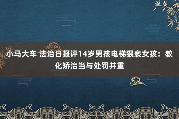 小马大车 法治日报评14岁男孩电梯猥亵女孩：教化矫治当与处罚并重